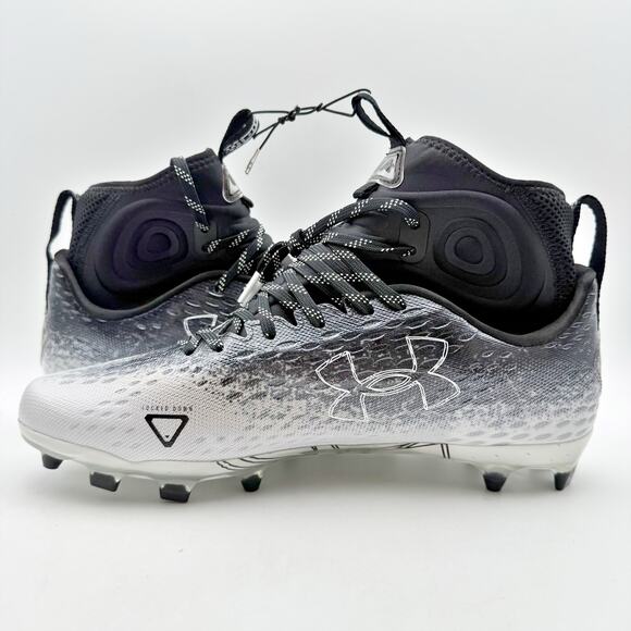 Under Armour Mens Spotlight Lux Mc 2.0 Football Cleats US 10 Black White NWOB - Picture 6 of 12